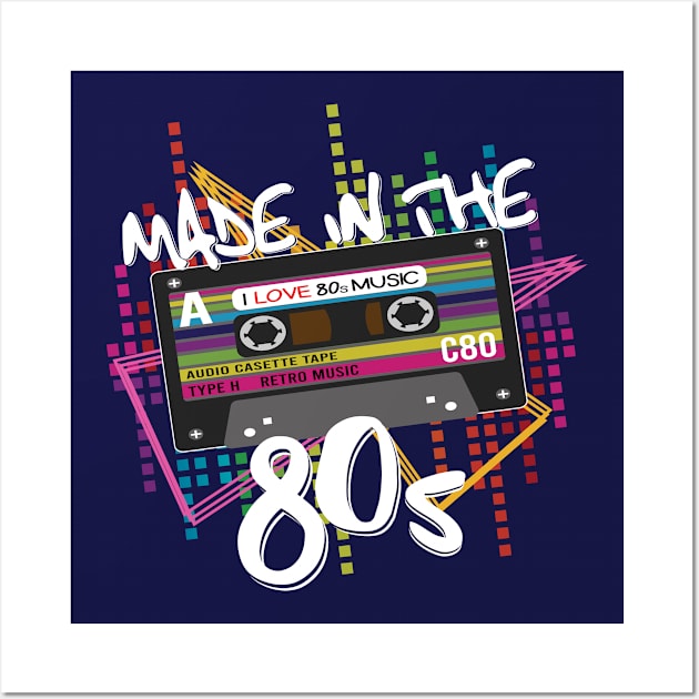 Made in The 80's Retro Shirt Wall Art by HBfunshirts